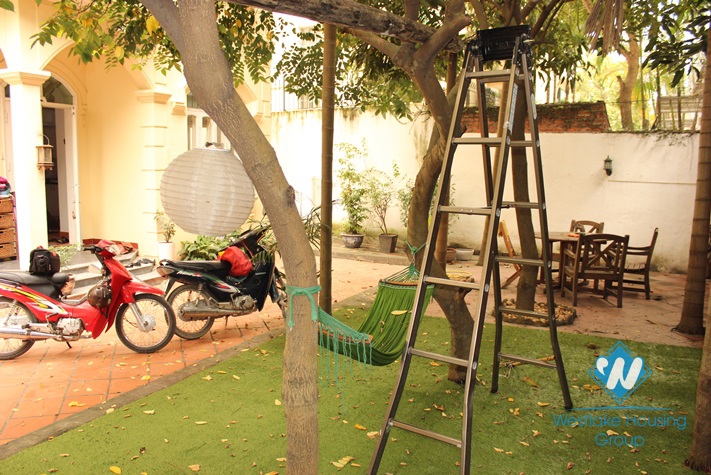 3 bedrooms house with large yard for rent in To Ngoc Van st, Tay Ho, Ha Noi